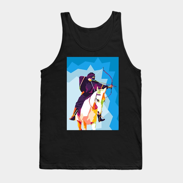 women archer Tank Top by cool pop art house